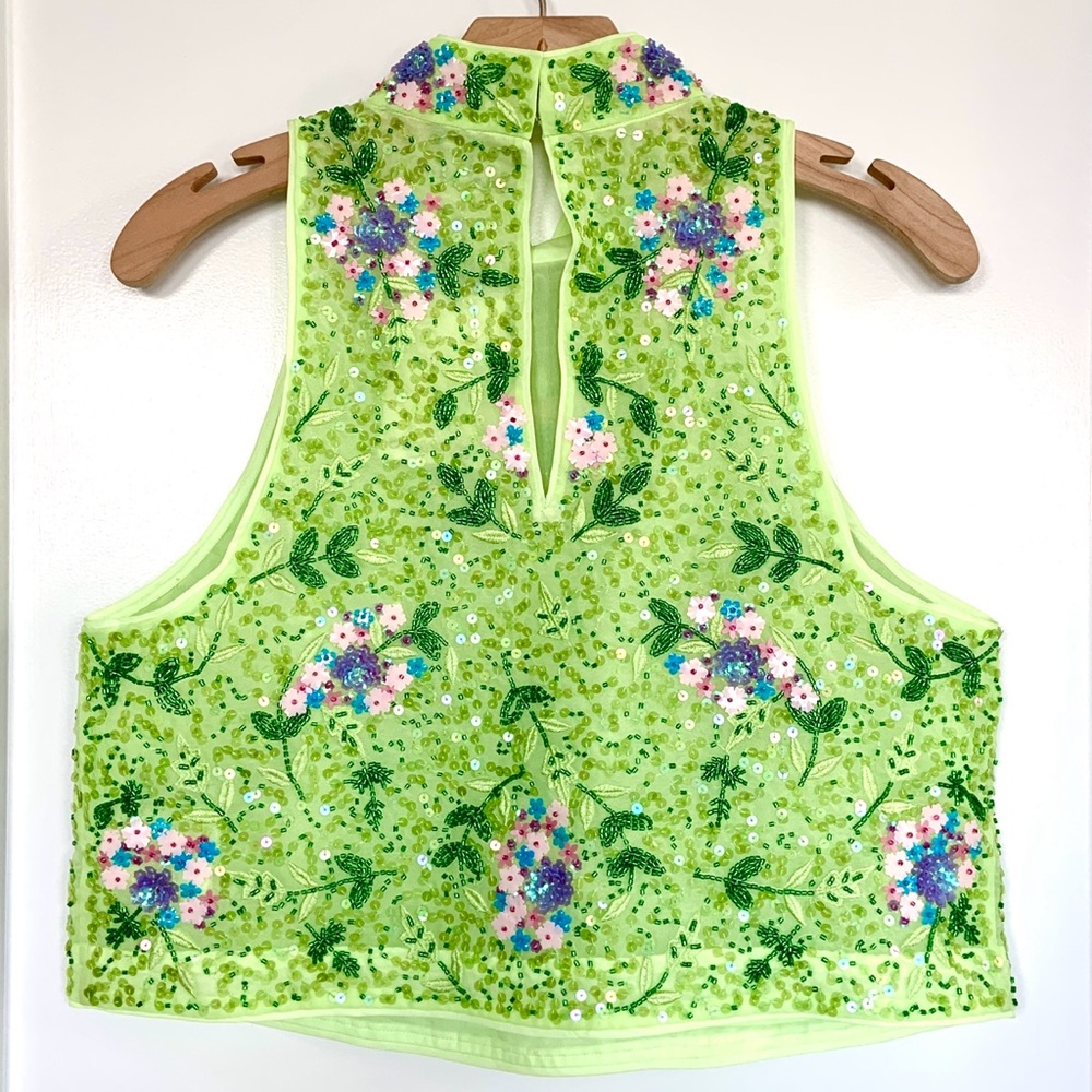 & Other Stories Beaded Crop Top - Picture 3 of 10